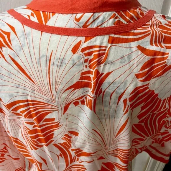 J.CREW TROPICAL PREPPY TUNIC MINI DRESS 3/4 SLEEVE FLORAL BOHO 70’ STYLE SZ M - Picture 13 of 13